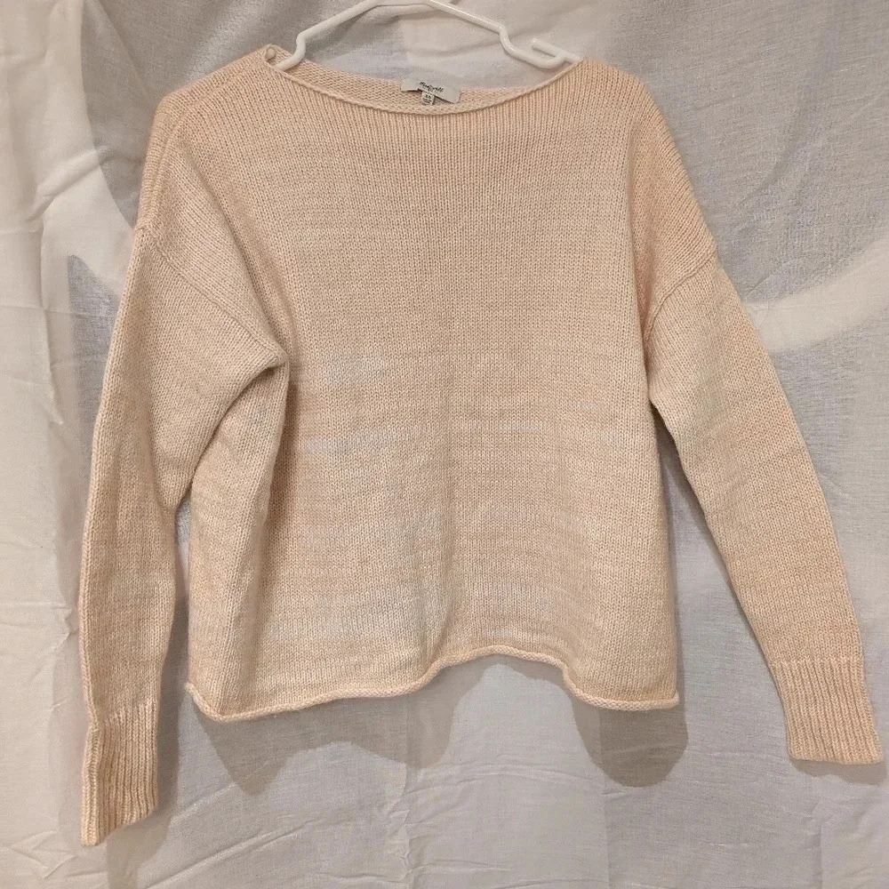 Madewell light  peach sweater xs